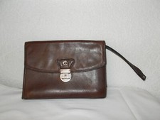 HERREN - HANDGELENK - TASCHE  - ECHTLEDER - braun, von "Esquire"