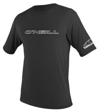 O'NEILL HERREN RASH VEST T-SHIRT.SKINS SCHWARZ UPF50+ SONNENSCHUTZ GUARD TOP S25