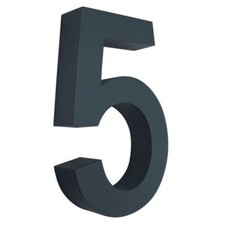 Hausnummer Edelstahl H20cm H30cm anthrazit RAL7016 Arial  STARK REDUZIERT B-WARE