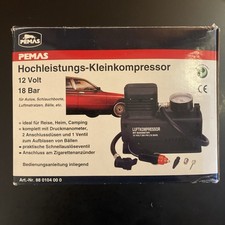 PEMAS Hochleistungs-Kleinkompressor 12 Volt 18 bar f. Autos Schlauchboote Bälle