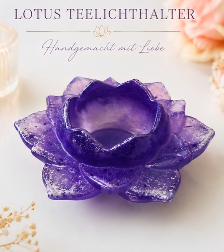 Harz teelichthalter lila - harz,