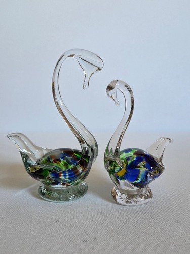 Vintage glasschwäne murano - glasschwäne,