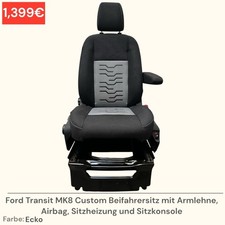 Ford Transit Custom Beifahrersitz Armlehne Airbag Sitzheizung Sitzkonsole Ecko