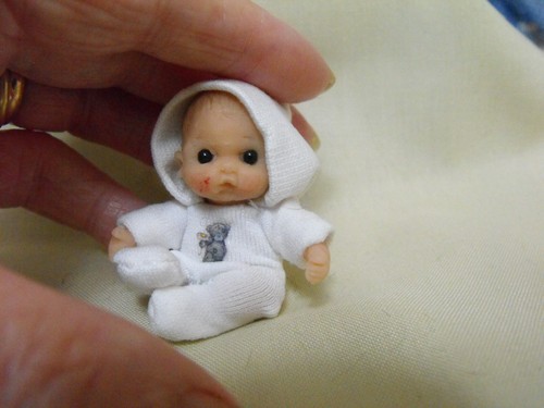 Ooak puppenhaus miniatur baby - ooak,