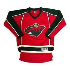 Minnesota Wild XS NHL Trikot Herren Rot Grün Retro