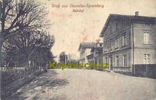 s/w AK Neusalza - Spremberg; Bahnhof, Empfangsgebäude Straßenseite groß, um 1910
