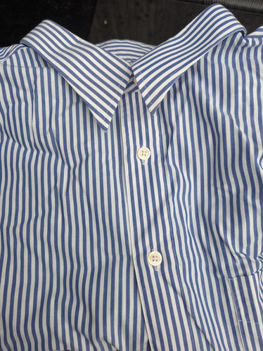 Blau gestreiftes herrenhemd - blau-gestreiftes,