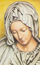 Marienbild zur Seelenruhe 1977 - Gebetszettel Andachtsbild Heiligenbildchen