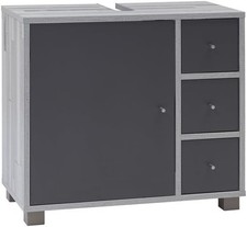 Schildmeyer 128922 Waschbeckenunterschrank Tom, 65 x 60 x 33 cm, holzlatten