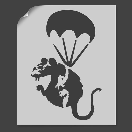 Banksy fallschirm ratte - banksy,