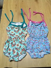 Babauba Overalls Größe 86 und 92, Hirsch,Reh, Blumen Rosa,Grün