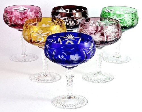 Set schalen kristall glas - 6,