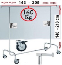HERCULES Kleiderständer mit Rollen Rollgarderobe Kleiderstange Gardeobe  17.4.8