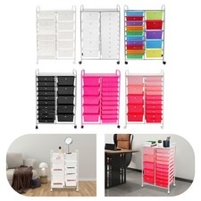 Rollwagen mit Schubladen,Küchenwagen Mobiler Aktenschrank Küchenwagen 63*38*96cm