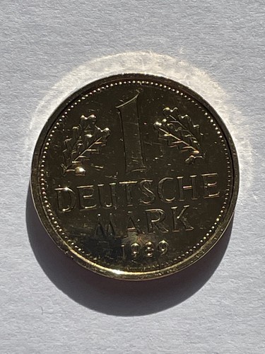 Deutsche mark 1989 vergoldet - deutsche,