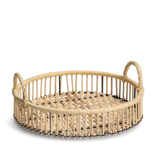 Zeller dekotablett rattan - dekotablett, "rattan"
