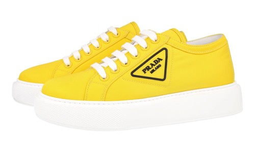 Prada nylon leder plateau - prada,
