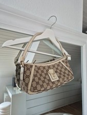 Gucci Abbey D-Ring Pochette Guccissima Leder Stoff Tasche Designer Weihnachten