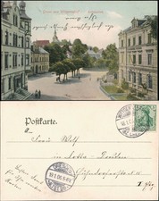 Ansichtskarte Wittgensdorf-Chemnitz Rathausplatz 1906