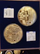 Deutsche Medaillen 100mm Durchmesser .Schloss Neuschwanstein + Brandenburger Tor