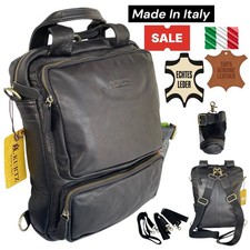 Unisex ECHTES LEDER Schwarz