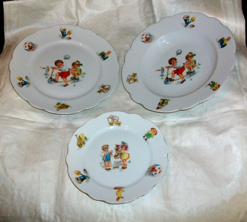 Alte kinderteller mit - alte,