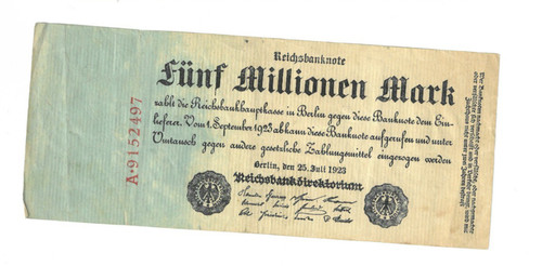 Fünf millionen mark - fünf,
