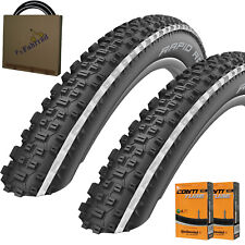 2x Schwalbe MTB Stollen Reifen Rapid Rob H425 26-29 schwarz/weiß  m/o Schlauch