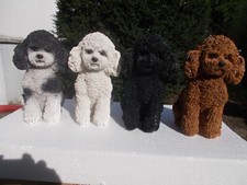 Pudel Deko Figur lebensecht