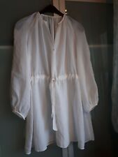 Retro Luxus-Negligee von Fürstenberg, Georgette weiß Gr. S/M/L 38/40/42 Vintage