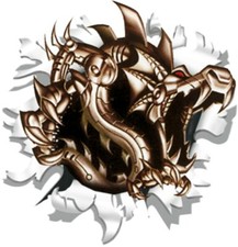 Aufkleber Einschussloch 90 mm