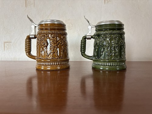 2er set vintage bierkrüge mit - vintage,