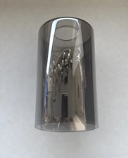 Lampenschirm E27 Zylinder Ersatz Lampenglas Rauchgrau Ø100mm Hö 160mm Fass 43mm