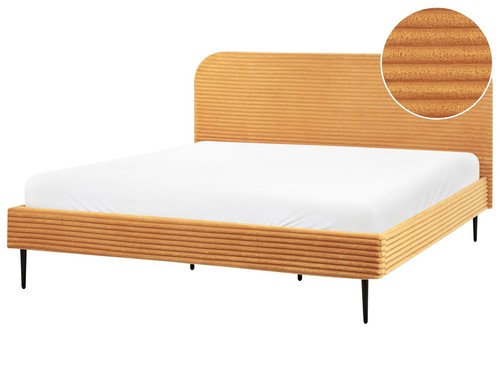 Polsterbett cord orange mit - polsterbett,