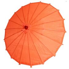 Sonnenschirm 055 Deko Schirm Ø 55 cm Kunstfaser orange Bambus Holz Bali Asia