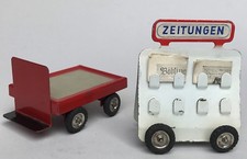 Kibri Blech Zeitungswagen u. Gepäckwagen Eisenbahn Zubehör Spur 0+1 Märklin~1950