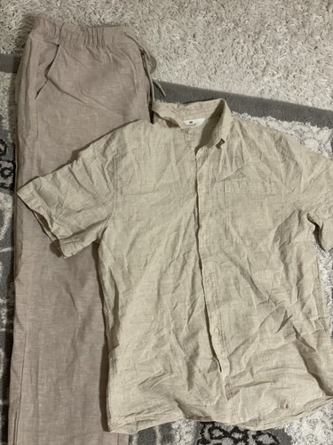 Damen leinen outfit set - h&m,
