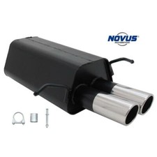 Novus Sport Auspuff Endschalldämpfer N 2x76mm SR für Mercedes C Klasse W203 S203