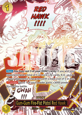 One Piece A Fist of Divine Speed Gum-Gum Fire-Fist Pistol Red Hawk OP11-114 NM