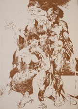 Willi Sitte Ars amatoria Liebespaar Erotik Ostdeutsche Kunst Lithografie 1970er