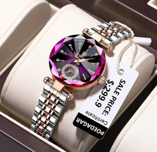 Damenuhren Lila Silber