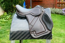 'Gaston Mercier' Sattel  Vielseitigkeit, Dressursattel 17,5 Braun-Schwarz