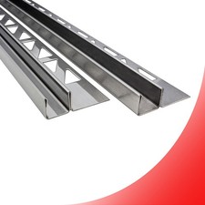 Glas-Fliesenprofil Edelstahl Klemmprofil Wandprofil V2A 2m H12.5mm