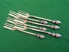 Widmann CLASSIQUE Kuchengabeln für 6 Personen 13 cm Silber 90er TOP  !