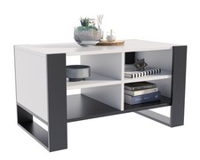 Couchtisch figa weiß - weiß, schwarz