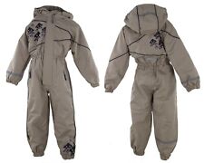 Kinder Regenanzug Regenoverall Jungen Overall Übergangsanzug  Gr. 80-122 beige J