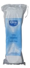 Elina Watte 100g Portioniert in Pads 100% Baumwolle für Kosmetik & Körperpflege