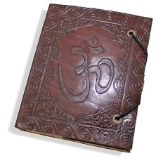 Lederbuch Kladde Notizbuch Tagebuch Motiv OM Echt Leder aum 1 