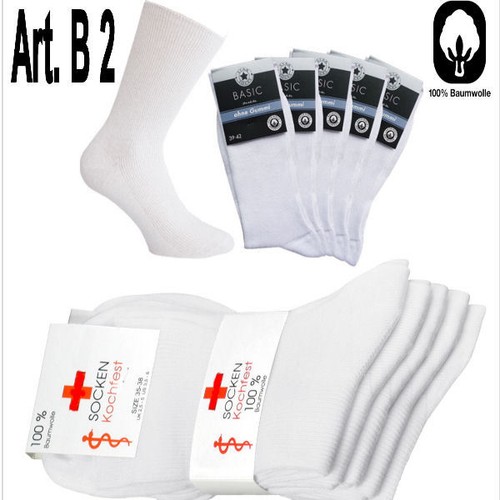 Baumwollsocken schwarz - he,