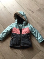 Topolino Mädchen Schneejacke Gr. 116 - mint-pink-grau - NEU